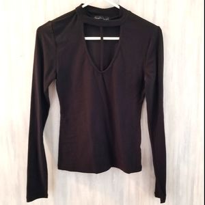 Black super soft tight fitting shirt